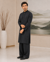 Black Embroidered Kurta Pajama