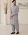 Grey Wash and Wear Kameez Shalwar