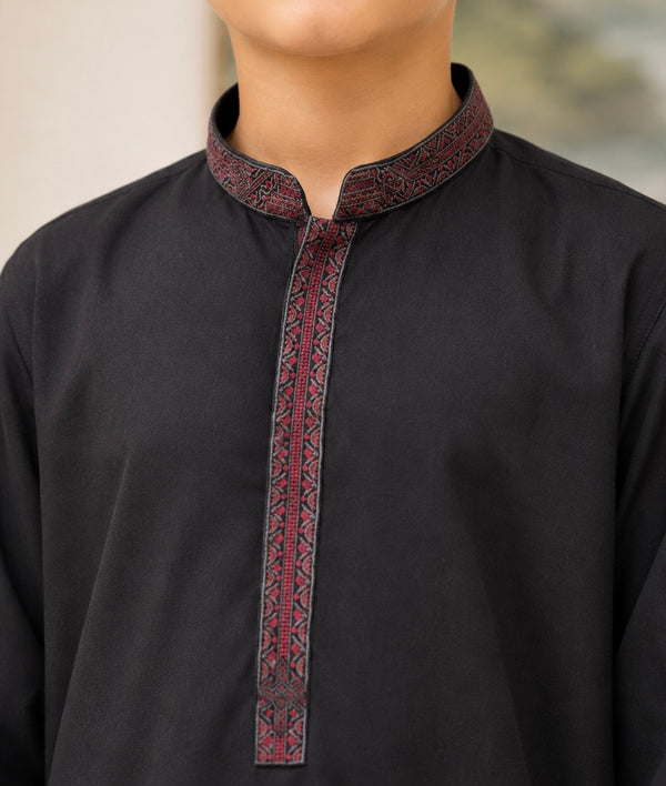 Black Kameez Shalwar for Boys