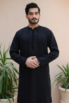 Black Premium Wash and Wear Kameez Shalwar