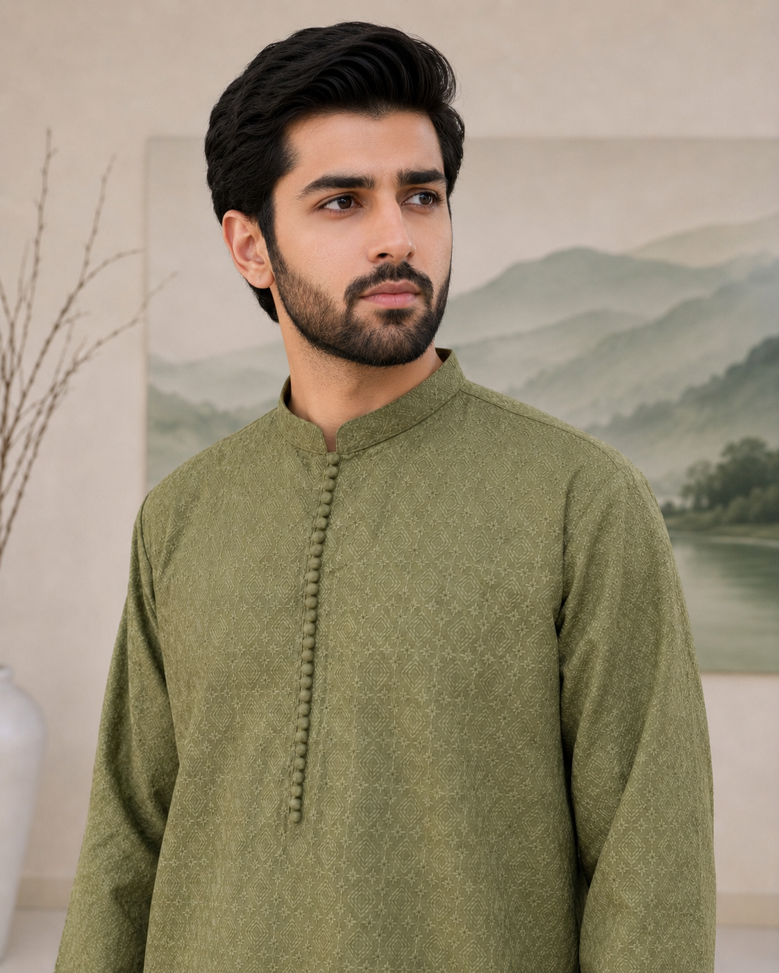 Light Green Chikankari Kurta Pajama