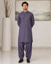 Mauve Wash and Wear Kameez Shalwar
