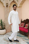 Arshad Off White Kurta Trouser | Stylish ChikanKari Look
