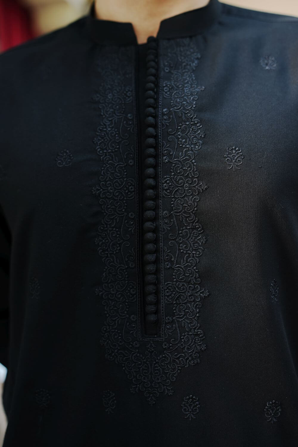 Arshad Black Shalwar Kameez Extra Fine Washing N Wear