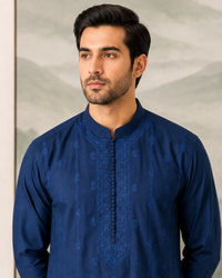 Royal Blue Embroidered Kurta Pajama