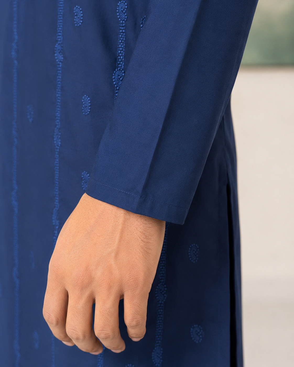 Royal Blue Embroidered Kurta Pajama