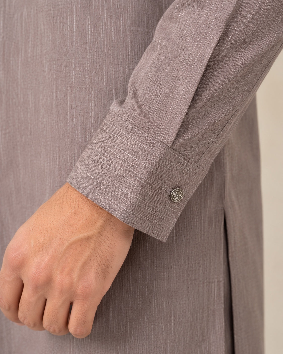 Brown Wash and Wear Kameez Shalwar