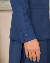 Royal Blue Kameez Shalwar with Waist Coat