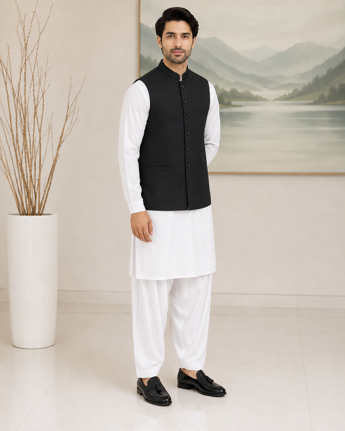 Classic Heritage Black Waistcoat