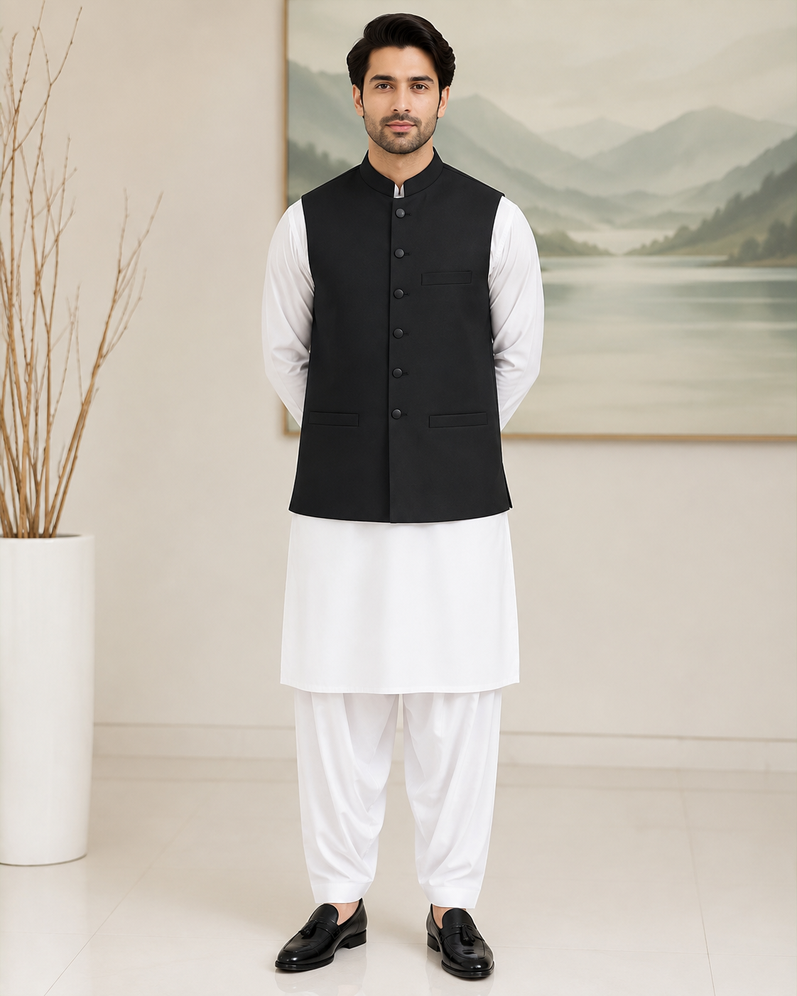 Classic Heritage Black Waistcoat