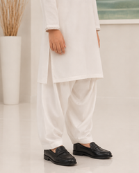 White Kameez Shalwar for Boys