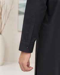Black Wash and Wear Kameez Shalwar