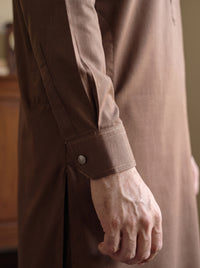 Chocolate Brown Wash and Wear Kameez Shalwar