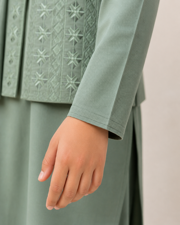 Mint Green Kameez Shalwar with Waist Coat for Boys