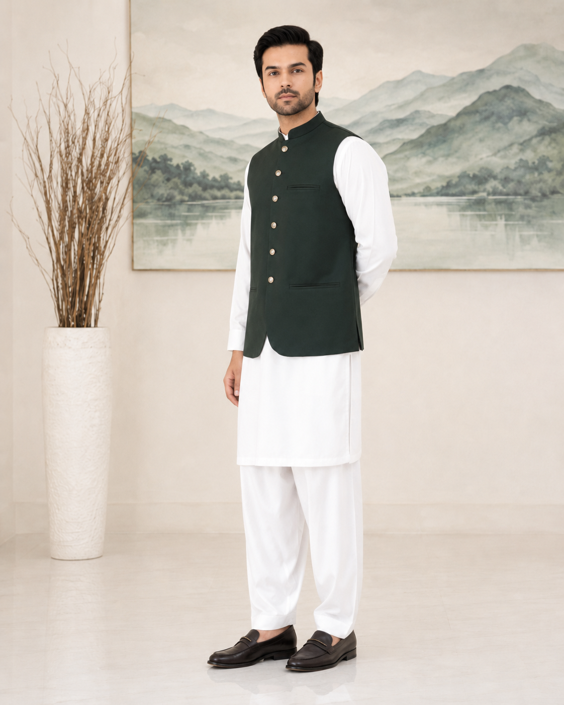 Classic Heritage Green Waistcoat