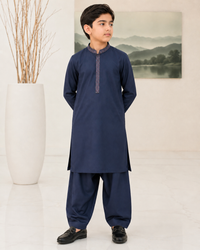 Navy Blue Kameez Shalwar for Boys