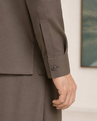 Walnut Brown Kameez Shalwar with Waist Coat