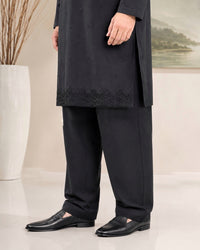 Black Embroidered Kurta Pajama