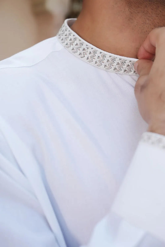 Off White Wash and Wear Kameez Shalwar