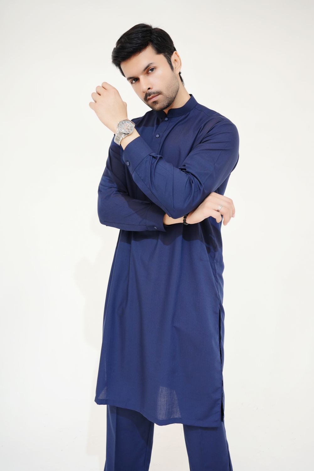 Blue Wash and Wear Kurta Pajama