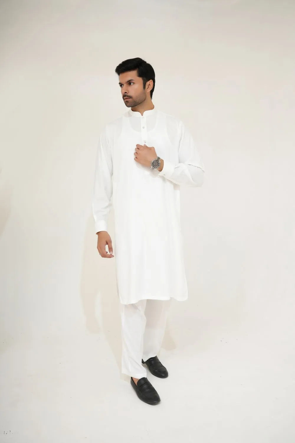 Off-White Wash and Wear Kurta Pajama