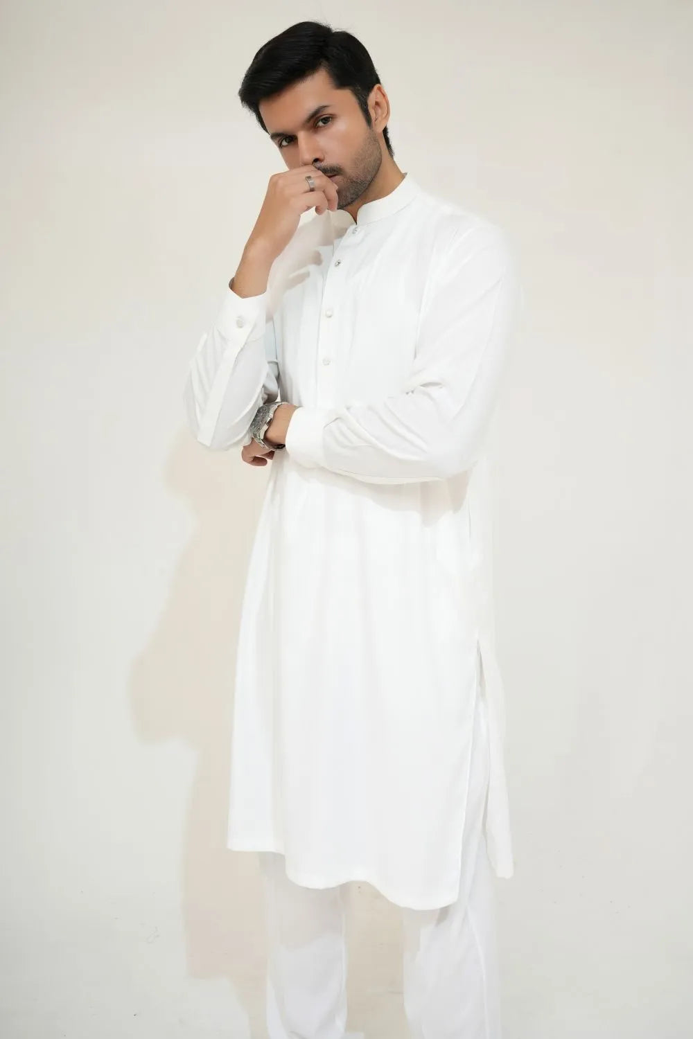 Off-White Wash and Wear Kurta Pajama