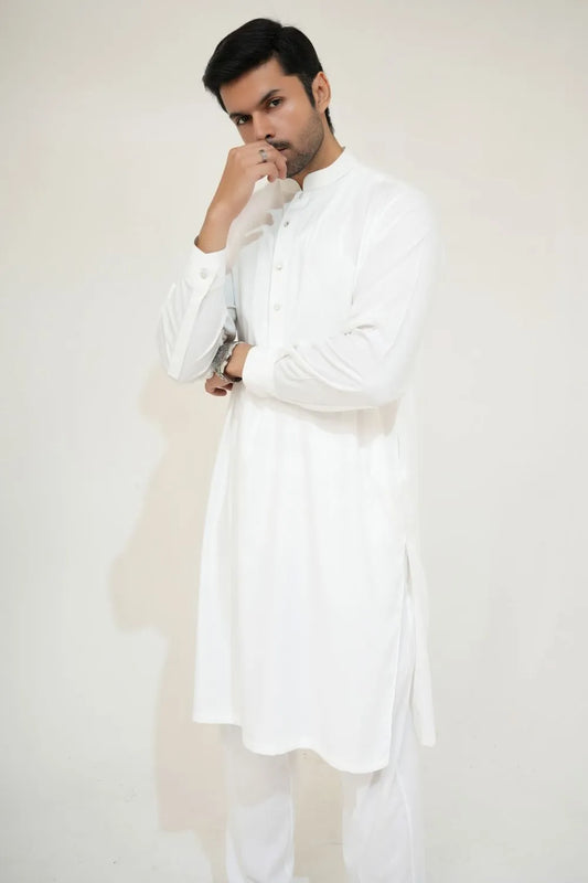 Off-White Wash and Wear Kurta Pajama