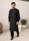 Black Wash and Wear Kameez Shalwar