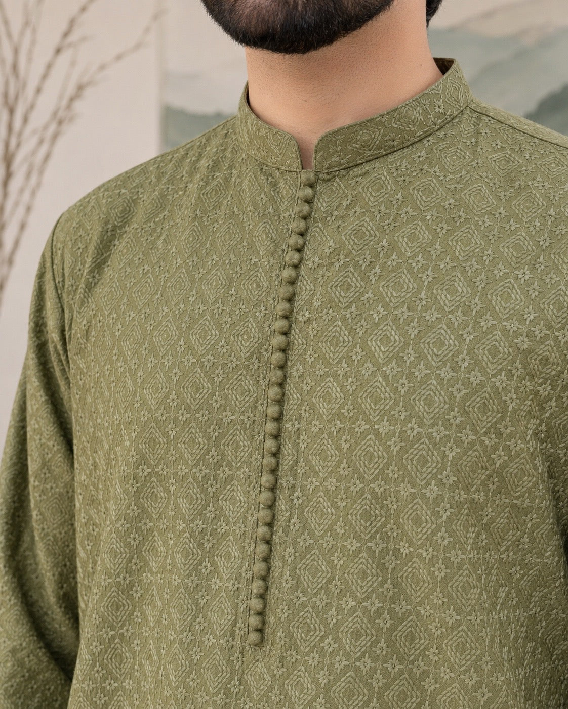 Light Green Chikankari Kurta Pajama