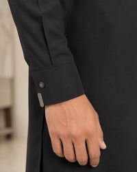 Black Wash and Wear Kameez Shalwar