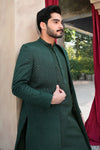 Green Sherwani Gown with Kurta Pajama