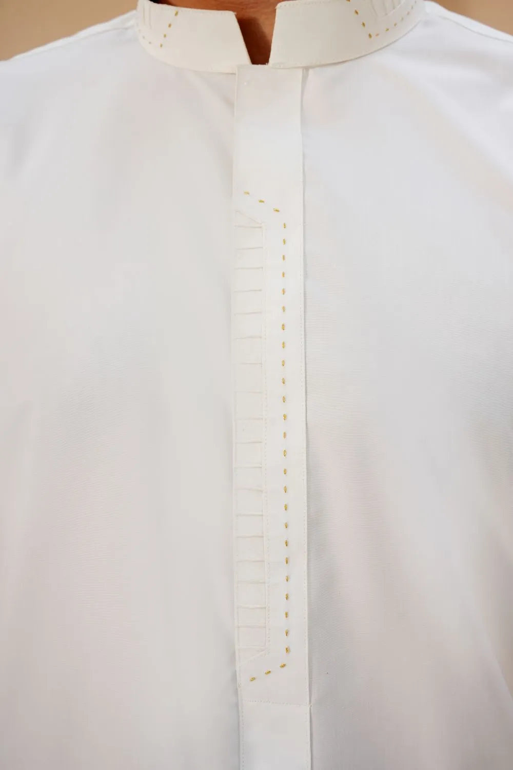 Off-White Wash and Wear Kameez Shalwar