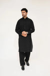 Black Wash and Wear Kameez Shalwar