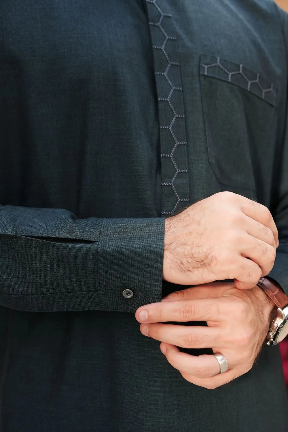 Green Wash and Wear Kameez Shalwar