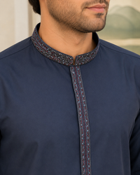 Blue Wash and Wear Kameez Shalwar
