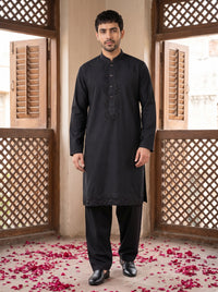Black Embroidered Kurta Pajama