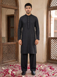 Black Embroidered Kurta Pajama
