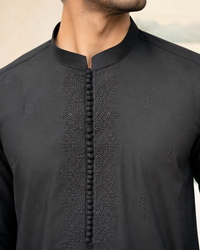 Black Embroidered Kurta Pajama