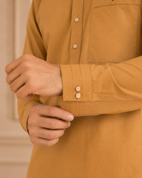 Mustard Wash and Wear Kameez Shalwar