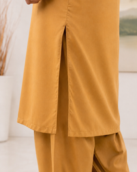 Mustard Wash and Wear Kameez Shalwar