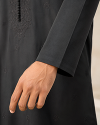 Black Embroidered Kurta Pajama