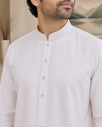White Cotton Kameez Shalwar