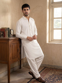 White Wash and Wear Kameez Shalwar