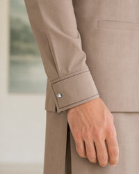 Light Brown Kameez Shalwar with Waist Coat
