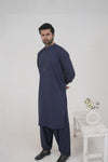 Blue Boski Wash and Wear Kameez Shalwar