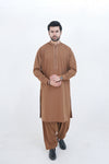 Camel Brown Boski Wash and Wear Kameez Shalwar