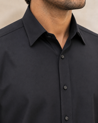 Black Wash and Wear Kameez Shalwar