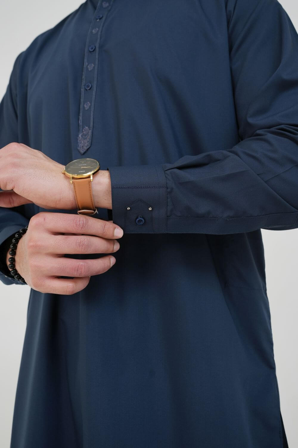 Blue Boski Wash and Wear Kameez Shalwar