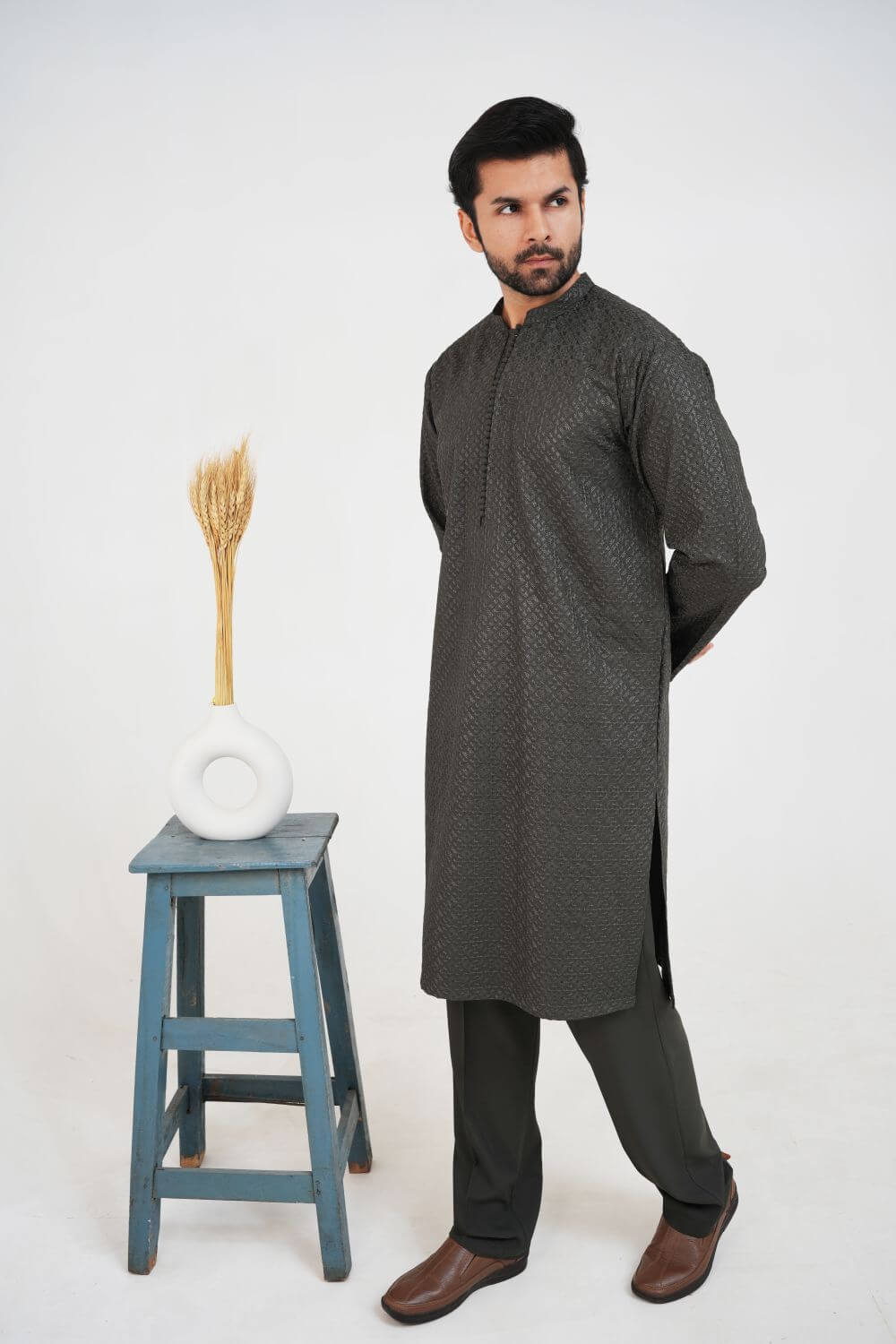 Green Chikankari Kurta Pajama