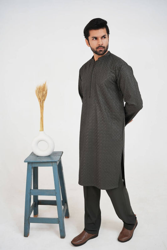 Green Chikankari Kurta Pajama